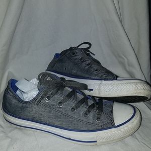 Converse All Star Gray Blue Shoes Sz 6W 4M